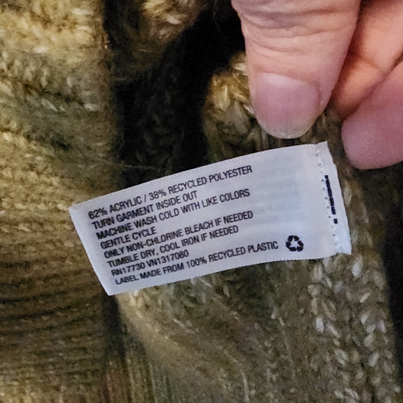 EUC A New Day Olive Green Knit Oversized Turtleneck Sweater - Picture 10 of 11